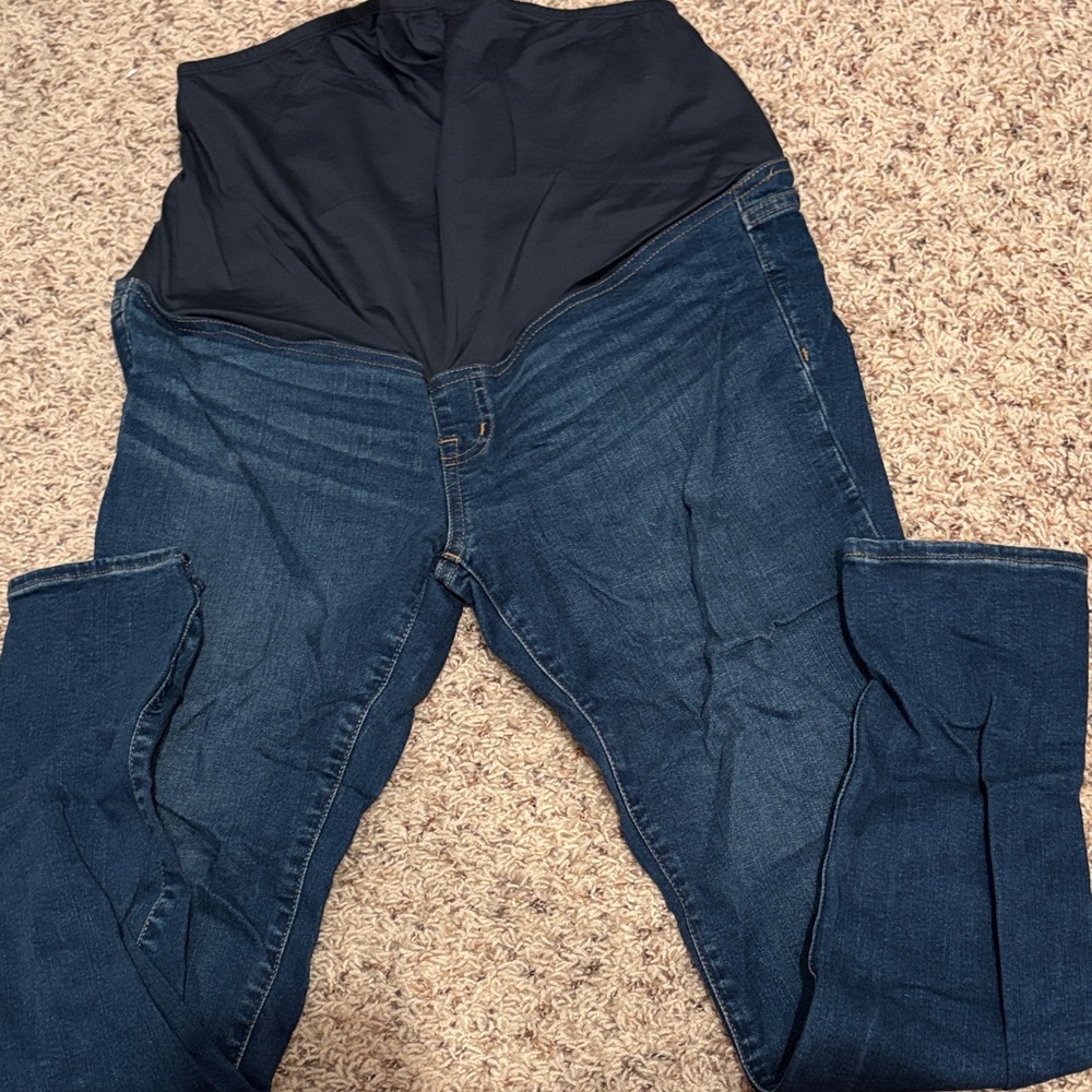 Madewell Women's Dark Blue Maternity Skinny Jeans